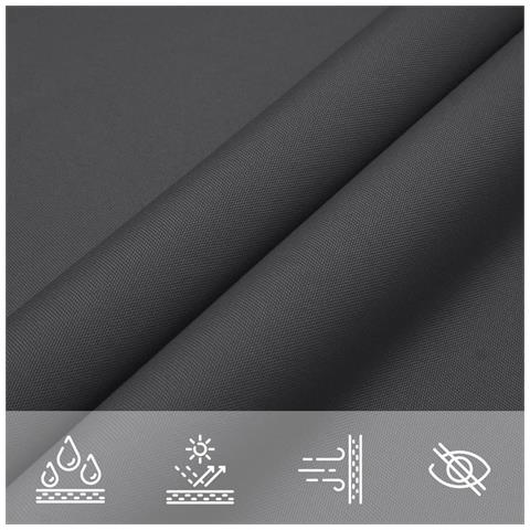 Parasole a Vela Oxford Rettangolare 2,5x3,5 m Antracite - Foto 2