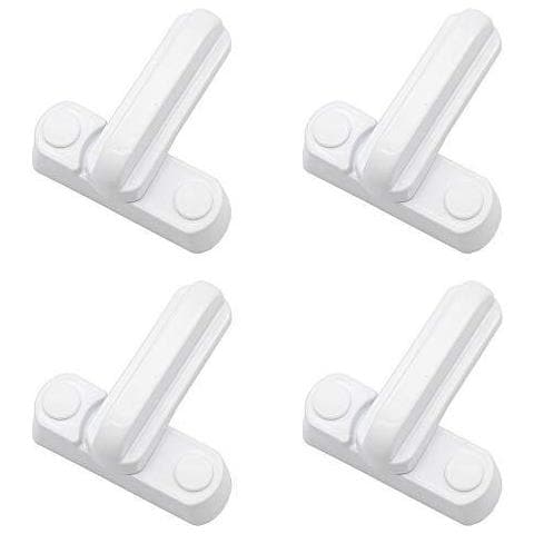 Dylan-ue Bianco Sash Jammer 4 Pz Security Locks Jammer Sash Bloccanti Durevoli In Lega Di Alluminio Extra Serrature Di Sicurezza Per Porte E Finestre Di Upvc Letter Box Per Sicurezza Domestica - Foto 1