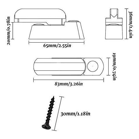 Dylan-ue Bianco Sash Jammer 4 Pz Security Locks Jammer Sash Bloccanti Durevoli In Lega Di Alluminio Extra Serrature Di Sicurezza Per Porte E Finestre Di Upvc Letter Box Per Sicurezza Domestica - Foto 4