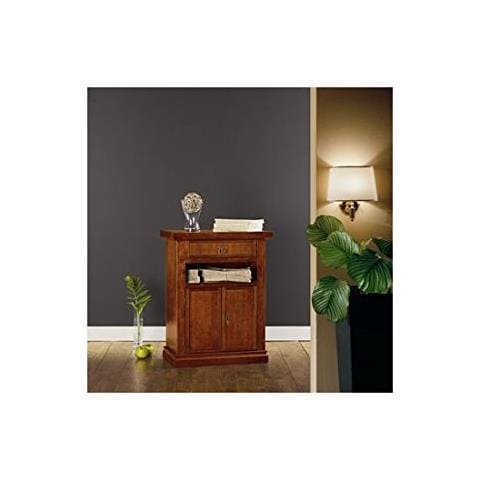 Awofer Docking Station In Legno Di Noce Inciso - Organizer Da Scrivania Con Porta Telefono, Orologio E Chiavi - Regalo Uomo - 2