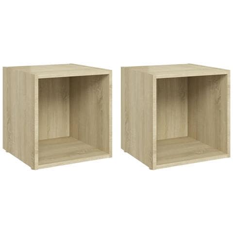Mobili Porta TV 2pz Rovere Sonoma 37x35x37 cm Legno Multistrato - Foto 1