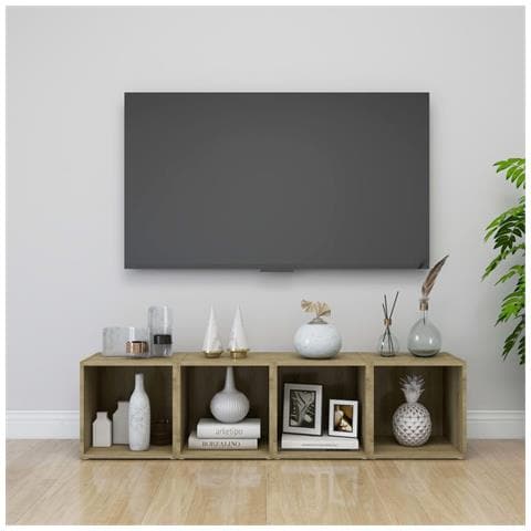 Mobili Porta TV 2pz Rovere Sonoma 37x35x37 cm Legno Multistrato - Foto 7