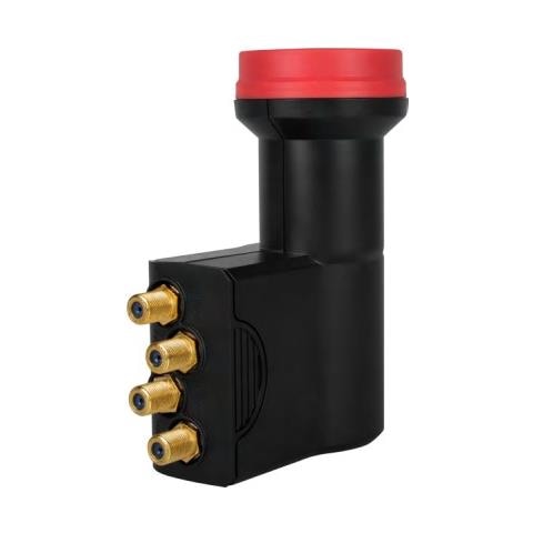 Quad LNB Diavolo 10.7 - 12.75GHz Nero, Rosso convertitori abbassatore di frequenza Low Noise Block (LNB)  - Foto 1