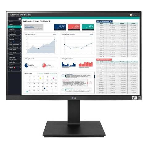 Monitor 24" LED IPS 24BQ55WY-B 1920 x 1200 Full HD Tempo di Risposta 5 ms - Foto 1