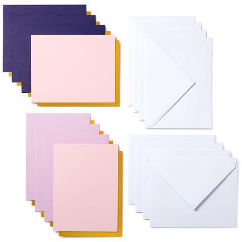 8 Biglietti E Buste Adesivi Blu /rosa - Cricut - Foto 5