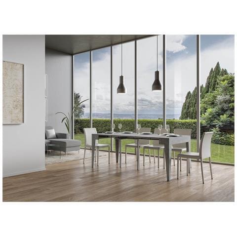 Consolle Allungabile 90x42/198 Cm Isotta Small - Cemento - Foto 2