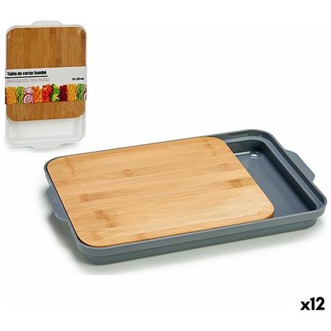 Tagliere Recipiente Bambù 25 X 4 X 37,5 Cm (12 Unità) - Foto 1