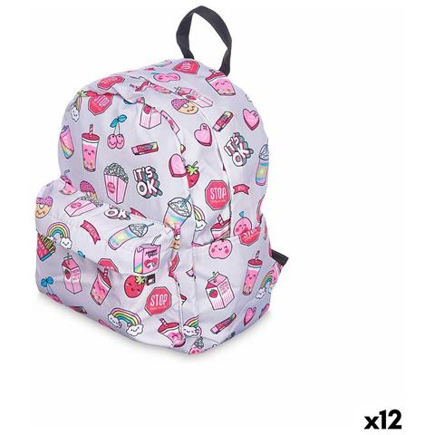 Zaino Scuola Arcobaleno Multicolore 28 X 12 X 22 Cm (12 Unità) - Foto 1