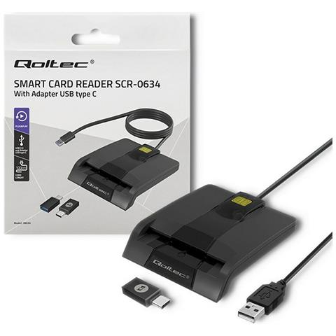 Lettore Di Schede Qoltec 50634 Nero - Foto 1
