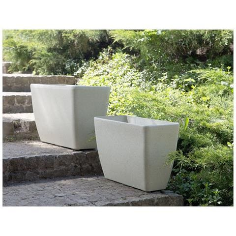 Set Di 2 Vasi Polvere Di Pietra Beige Chiaro 74 X 32 Cm Baris - Foto 1