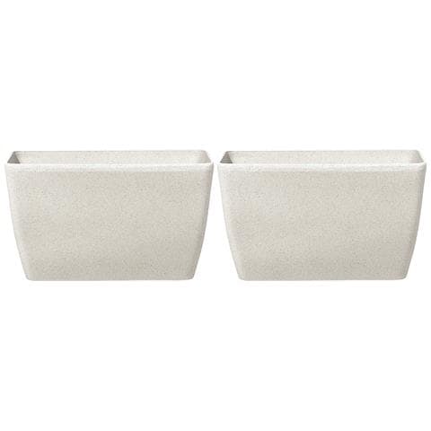 Set Di 2 Vasi Polvere Di Pietra Beige Chiaro 74 X 32 Cm Baris - Foto 2