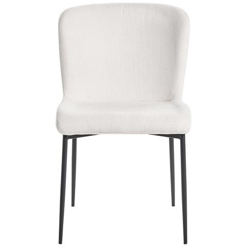 Set Di 2 Sedie Tessuto Bianco Sporco Ada - Foto 2