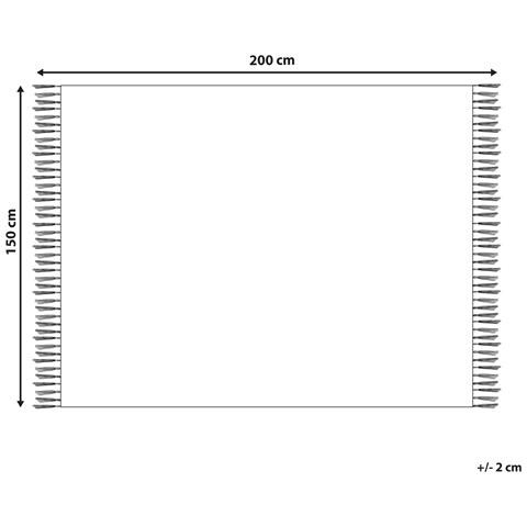 Coperta Chaohani Tessuto 150 X 200 Cm Bianco Sporco - Foto 10