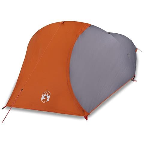 Tenda da Campeggio a Cupola 4 Persone Arancione Impermeabile - Foto 1