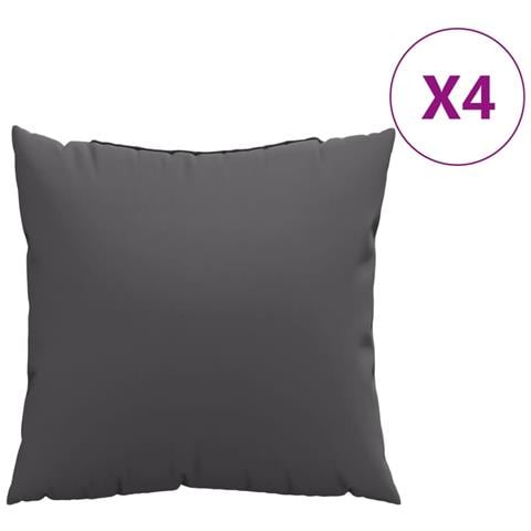 Cuscini Per Divano 4 Pz Antracite 60x60 Cm In Tessuto - Foto 2