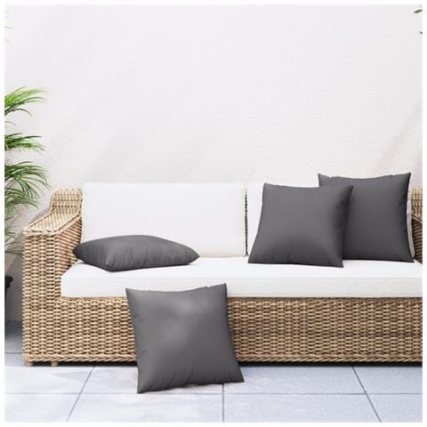 Cuscini Per Divano 4 Pz Antracite 60x60 Cm In Tessuto - Foto 1