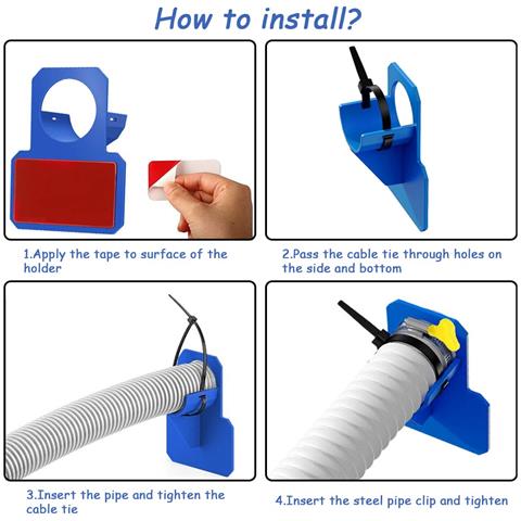 Il Supporto Per Tubo Per Piscina Supporta L'uscita Del Tubo Flessibile Grey - Foto 5