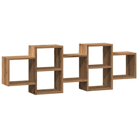 Scaffale A Parete Rovere Artigianale 129x18x42 Cm In Truciolato - Foto 2