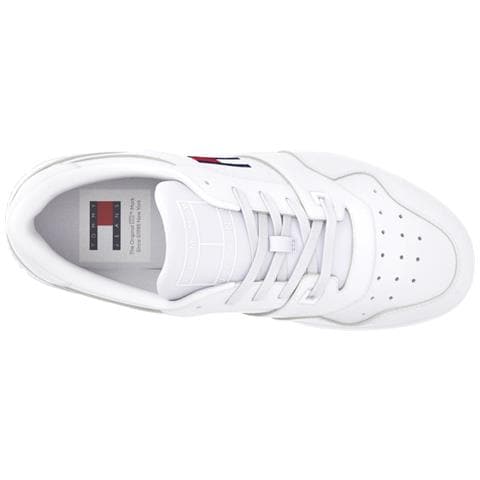 Retro Basket Sneakers Pelle Scarpe Uomo Bianco Eu 45, Em0em01395 Ybr - Foto 3