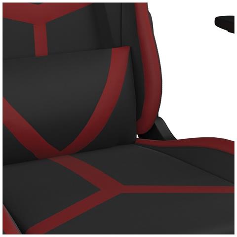 Sedia Gaming Nero e Rosso Vino in Similpelle - Foto 2