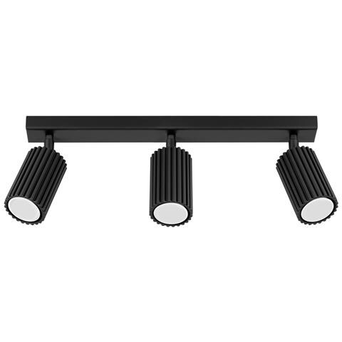 Lampada A Soffitto Karbon 3l Nero Sl. 1581 - Minimalista Lampada Da Soffitto Nero 16.5x45x6.5 Cm - Foto 1
