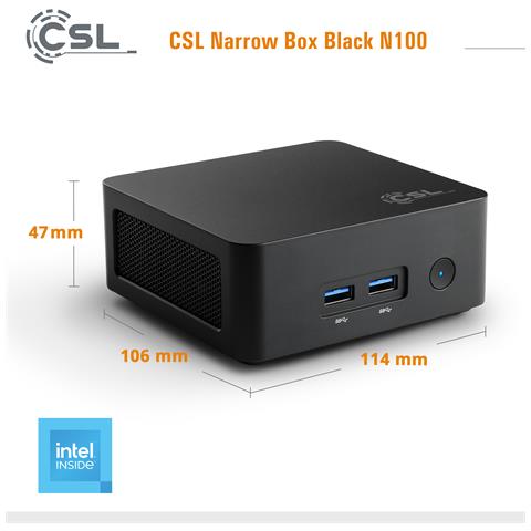 Mini Pc - Narrow Box Black / 32 Gb Ram / 2000 Gb M.2 Ssd / Windows 11 Home - Foto 2