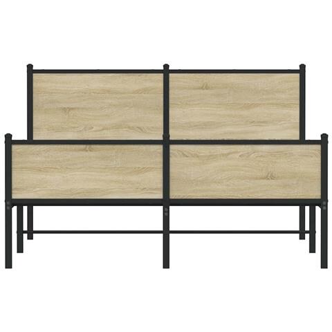 Giroletto Senza Materaso In Metallo Rovere Sonoma 140x190 Cm - Foto 2