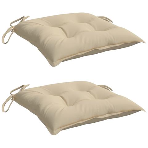 Cuscini Per Sedia 2 Pz Beige 40x40x7 Cm In Tessuto Oxford - Foto 3