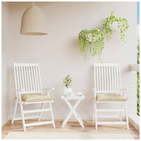 Cuscini Per Sedia 2 Pz Beige 40x40x7 Cm In Tessuto Oxford - Foto 1
