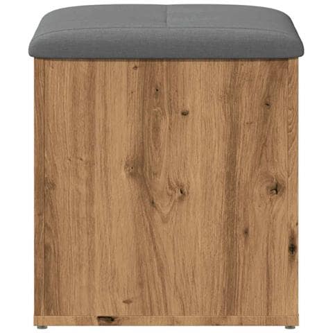 Panca Portaoggetti Rovere Artigianale 42x42x45 Cm In Truciolato - Foto 3