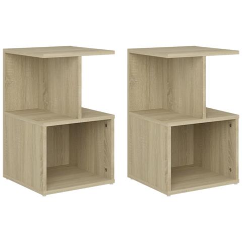 Comodini 2pz Rovere Sonoma 35x35x55 Cm In Legno Multistrato - Foto 1