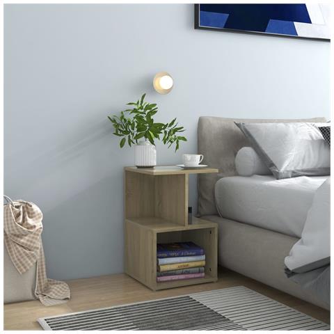 Comodini 2pz Rovere Sonoma 35x35x55 Cm In Legno Multistrato - Foto 6