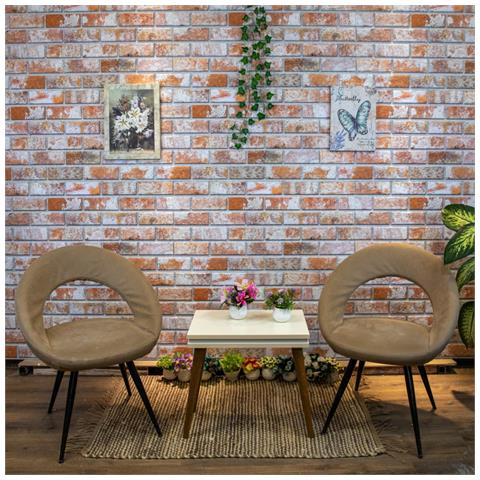 Lusso Casadino -  Pannelli Murali 3d Con Design A Mattoni Rossi 10 Pz Eps - Foto 7