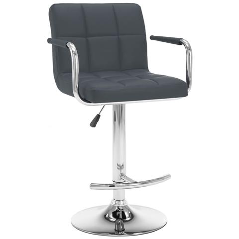 Lusso Casadino - Sgabelli Da Bar 2 Pz Grigi In Similpelle - Foto 1