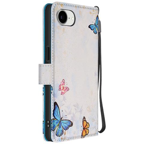 Cover Per Iphone 16e Con Motivo Farfalle Porta Carte - Foto 2