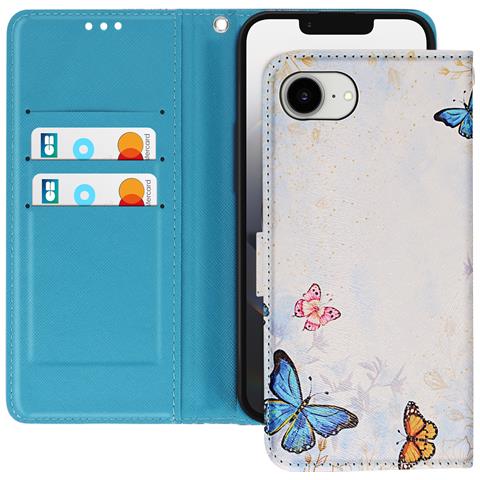 Cover Per Iphone 16e Con Motivo Farfalle Porta Carte - Foto 1