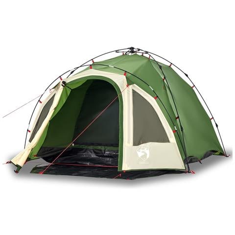 Tenda a Cupola da Campeggio 3 Persone Verde a Rilascio Rapido - Foto 1