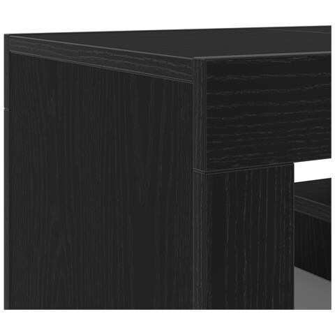 Mobile TV  con luci LED - Nero Rovere 120x35x40 cm - Foto 2