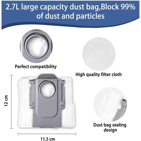 Kit Di Accessori Di Ricambio Per Aspirapolvere Roborock Q10 S5+ - Foto 7
