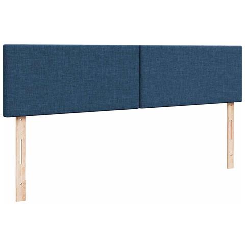 Struttura Letto Pouf con Materassi Blu 200x200 cm in Tessuto - Foto 9