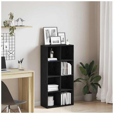 Libreria Rovere Nero 66x30x130 cm in Legno Multistrato - Foto 2
