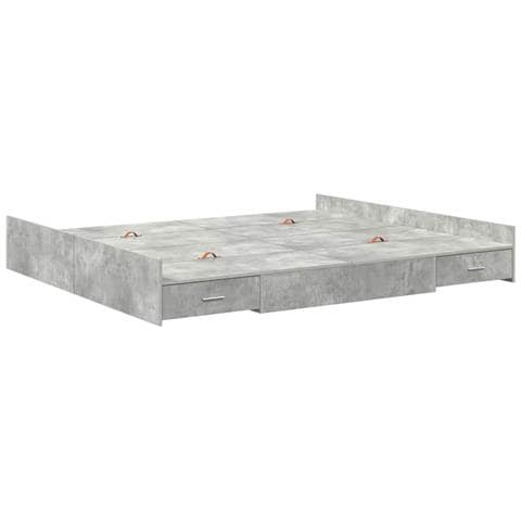 Struttura letto con contenitore Grigio cemento 180 x 200 cm - Foto 1