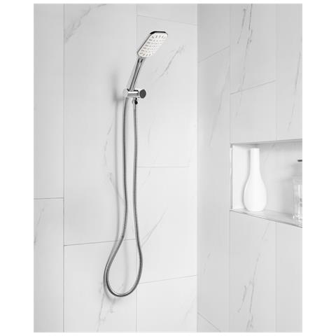Kit Doccia Con Soffione E Flessibile Amaja Argento - Foto 1