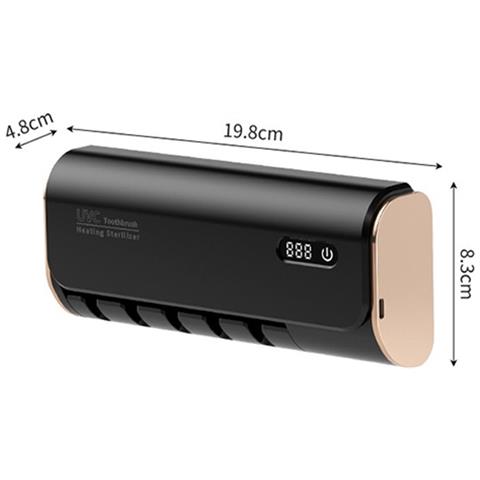 Sterilizzatore Uv Smart Per Spazzolini - Montaggio A Parete Senza Trapano Black - Foto 2