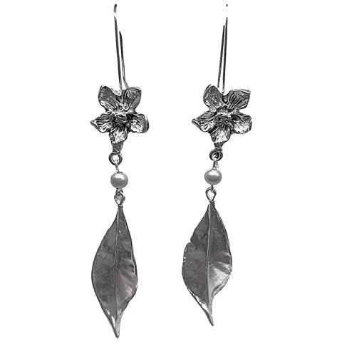 Ciondolo A Forma Di Fiore Autunnale In Ottone E Zama Placcato In Argento Sterling - Foto 1