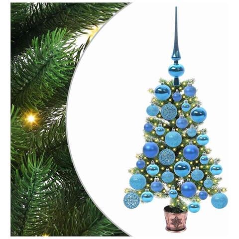 Albero di Natale con 150 LED con supporto Verde 65 cm PE - Foto 1