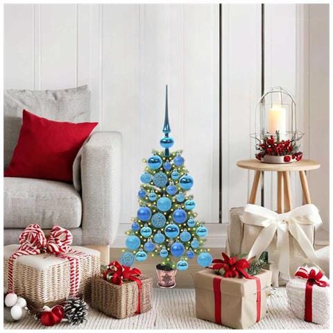 Albero di Natale con 150 LED con supporto Verde 65 cm PE - Foto 2