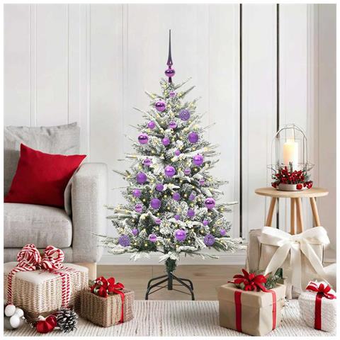 Albero di Natale artificiale preilluminato con set di palline - Foto 2