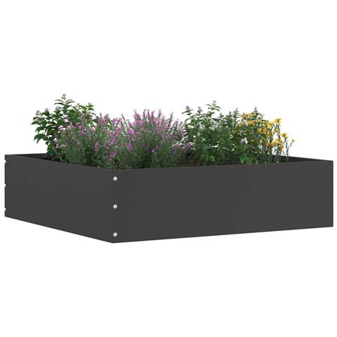 Bordura per Prato 6 pcs Nero 50 x 50 x 13 cm Acciaio - Foto 2