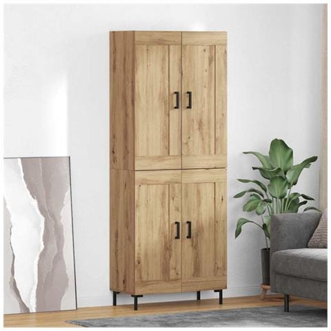 Credenza 2 pcs Rovere artigianale Legno multistrato - Foto 2